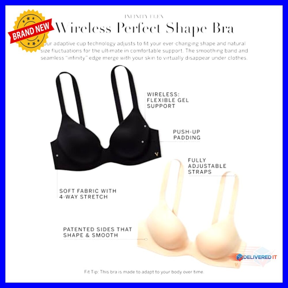Wireless Push Up Bra Full Coverage Medium Support… - image 4
